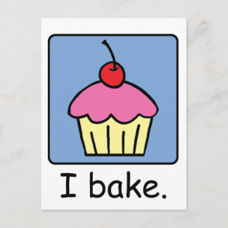 Cartoon Clip Art Cupcake Dessert Pink Frosting Postcard