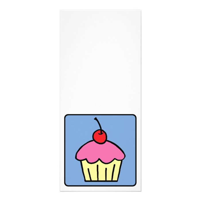 Cartoon Clip Art Cupcake Frosting Cherry Dessert Rack Card Design