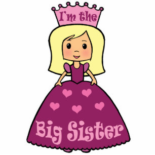 Cartoon Clip Art Cute Big Sister Princess Hearts Statuette
