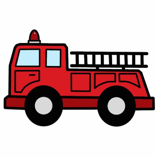 Cartoon Clip Art Firetruck Emergency Vehicle Truck Statuette