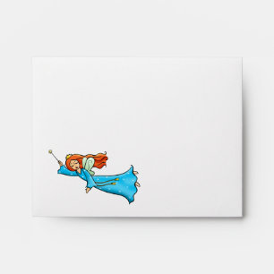 Cartoon Clip Art Flying Fairy Princess Magic Wand Envelope