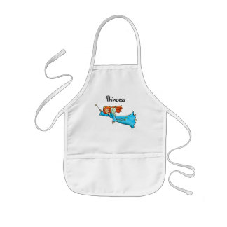 Cartoon Clip Art Flying Fairy Princess Magic Wand Kids' Apron