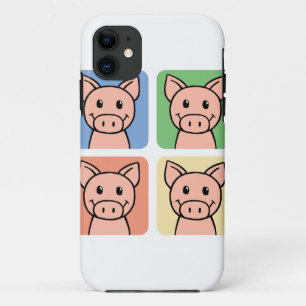 Cartoon Clip Art Laughing Piggie Piggy Pigs! iPhone 11 Case