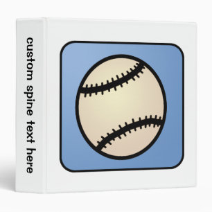 Cartoon Clip Art Sports, Baseball, Blue Background Binder