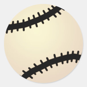 Cartoon Clip Art Sports, Baseball, Blue Background Classic Round Sticker