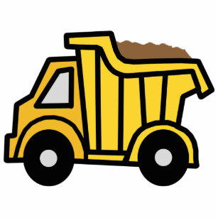 Cartoon Clip Art with a Construction Dump Truck Cutout