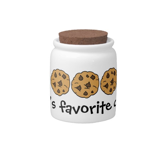 Cartoon Clipart HUGE Chocolate Chip Cookie Dessert Candy Jar (Front)
