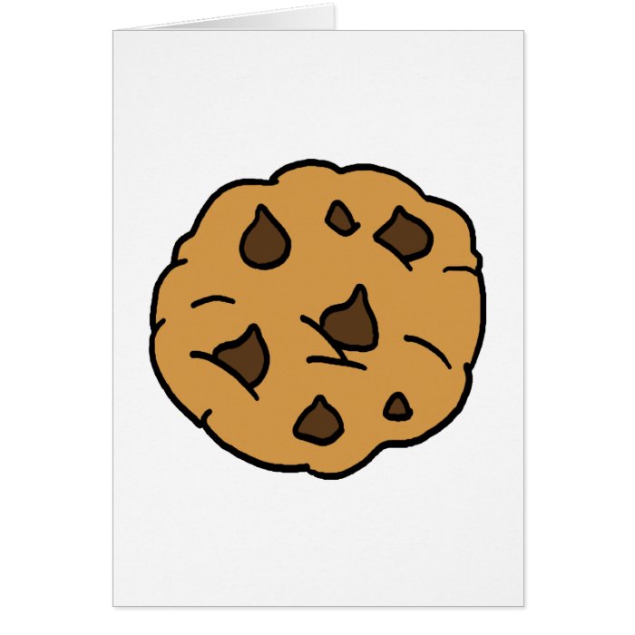 Cartoon Clipart HUGE Chocolate Chip Cookie Dessert Cards