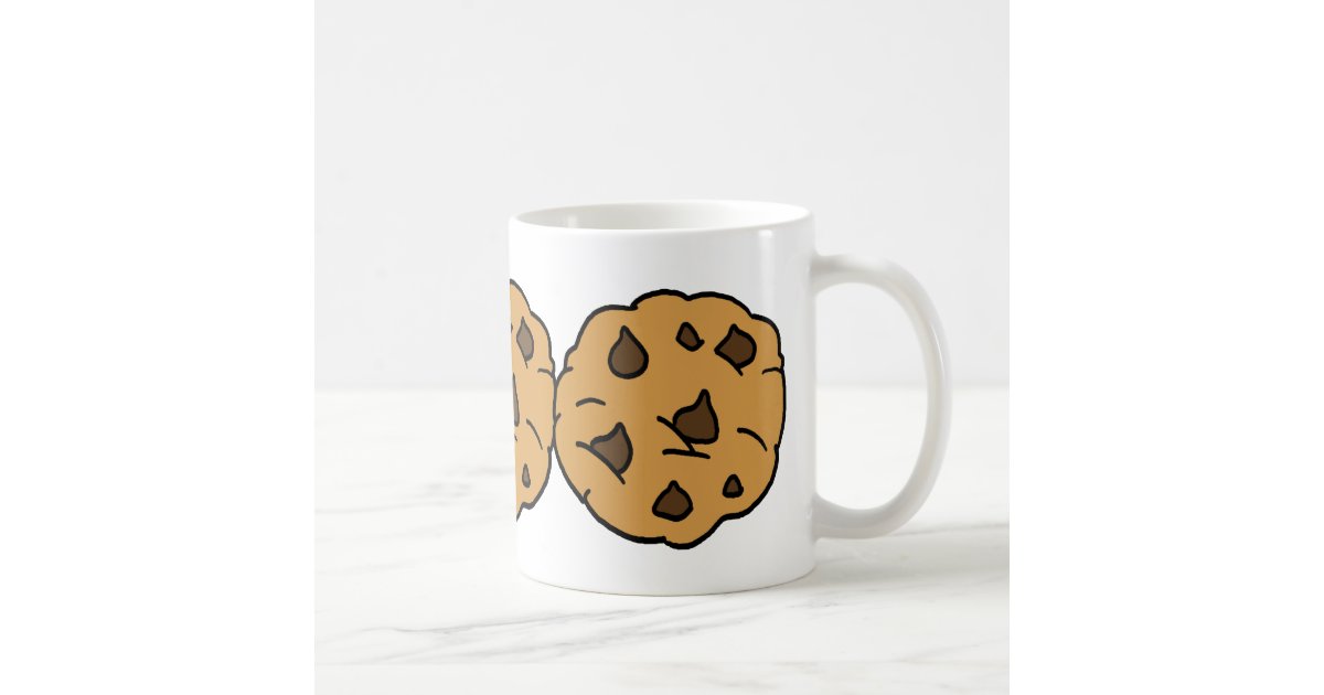 Cartoon Clipart Huge Chocolate Chip Cookie Dessert Coffee Mug Zazzle Com Pobierz tę ilustrację wektorową kawaii coffee mug cartoon vector design teraz. zazzle