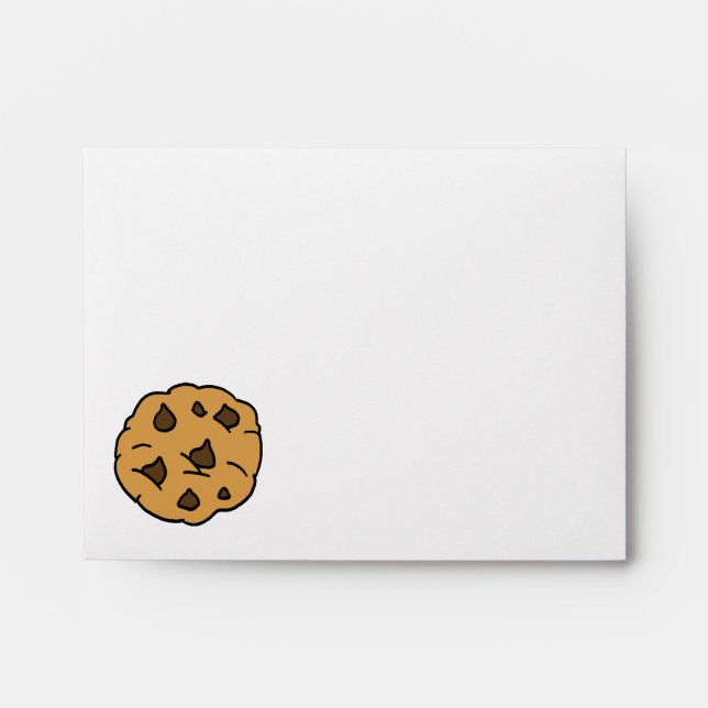 Cartoon Clipart HUGE Chocolate Chip Cookie Dessert Envelope (Front)