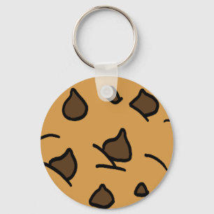 Cartoon Clipart HUGE Chocolate Chip Cookie Dessert Keychain