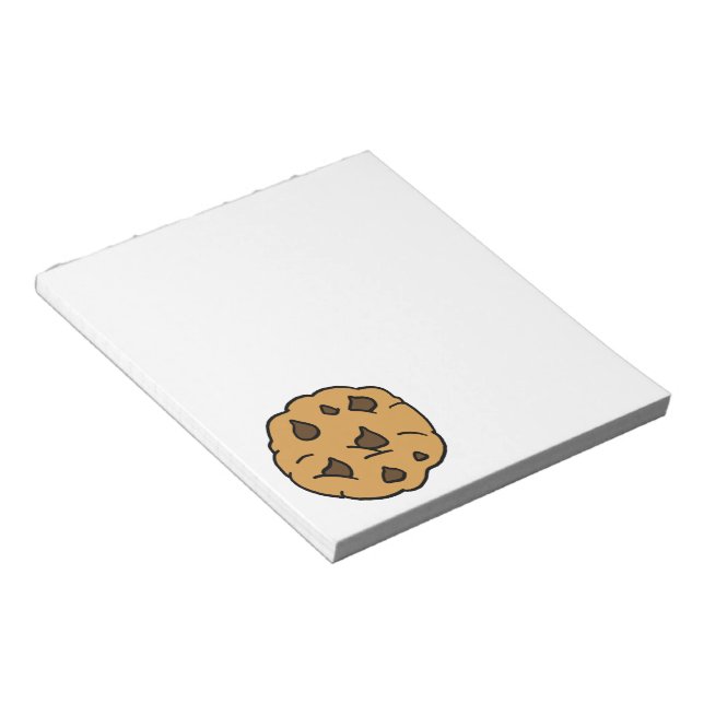 Cartoon Clipart HUGE Chocolate Chip Cookie Dessert Notepad (Angled)