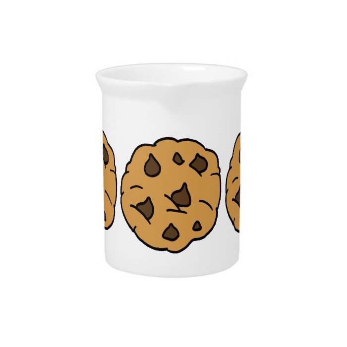 Cartoon Clipart HUGE Chocolate Chip Cookie Dessert Beverage Pitcher