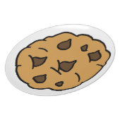 Cartoon Clipart HUGE Chocolate Chip Cookie Dessert Plate | Zazzle