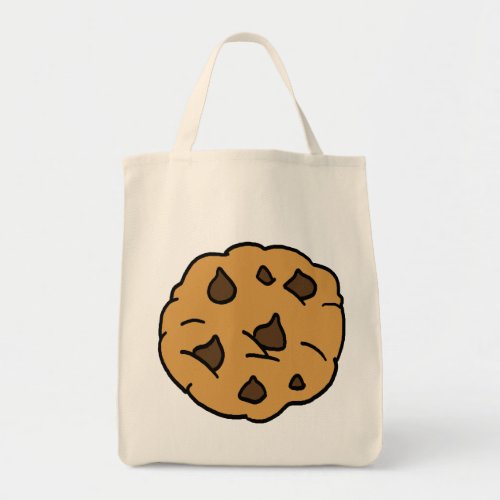 Cartoon Clipart HUGE Chocolate Chip Cookie Dessert Tote Bag