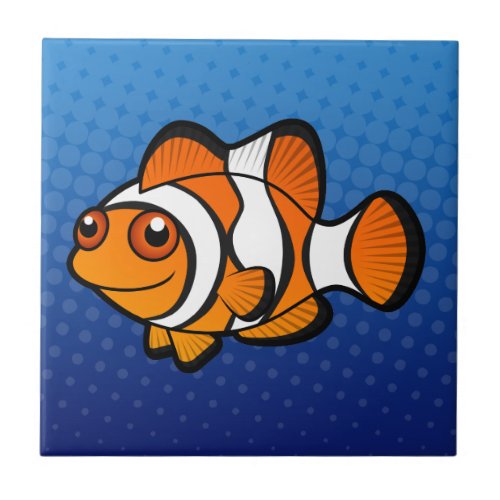 Cartoon Clownfish Ceramic Tile