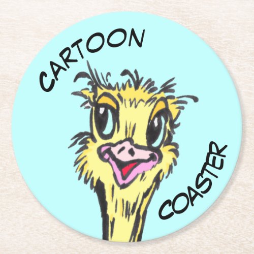 Cartoon Coaster Cute Ostrich Coaster
