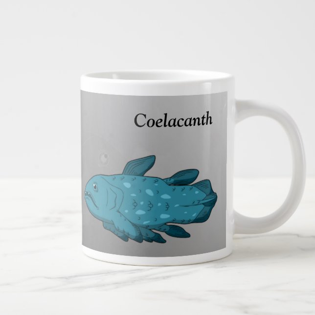 Cartoon Coelacanth Giant Coffee Mug (Right)