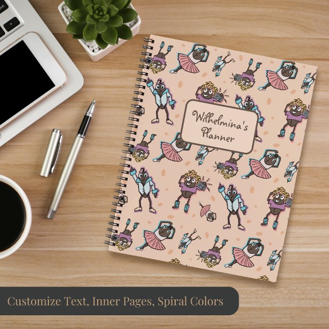 Cartoon Coffee Bean Dance Party Notebook (Creator Uploaded)