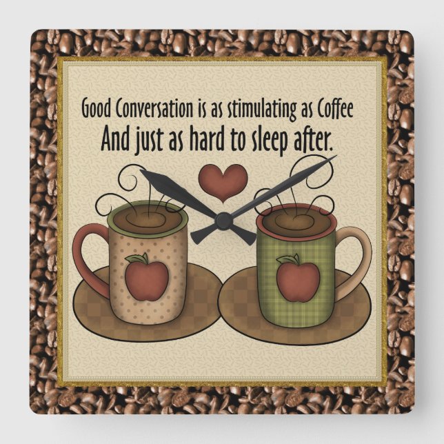 Cartoon Coffee Clock (Front)