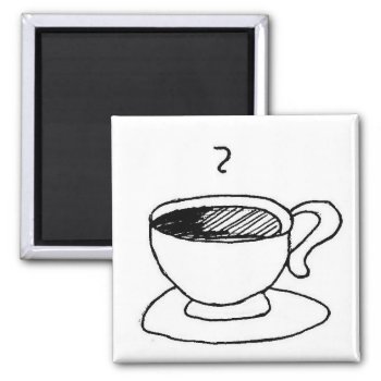 Cartoon Coffee Cup Demitasse Cute Cartoon Magnet by CorgisandThings at Zazzle