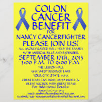 Cartoon Colon Cancer Benefit Flyer