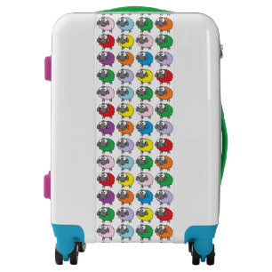 Cartoon Colorful Sheep Pattern Luggage