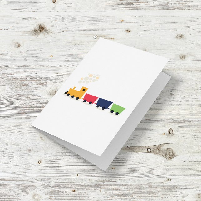 Cartoon Colourful Toy Train Card (Creator Uploaded)