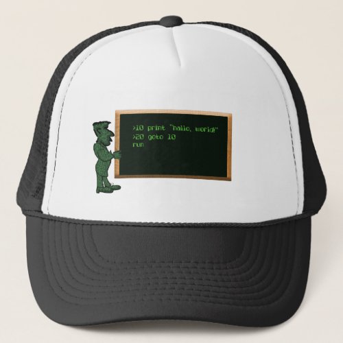 Cartoon  Computer Science teacher Trucker Hat