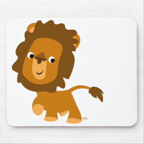 Cartoon Content Lion mousepad