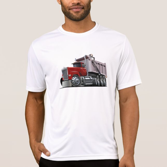 Cartoon cool dump truck T-Shirt (Front)