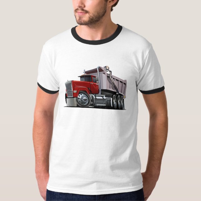 Cartoon cool dump truck T-Shirt (Front)