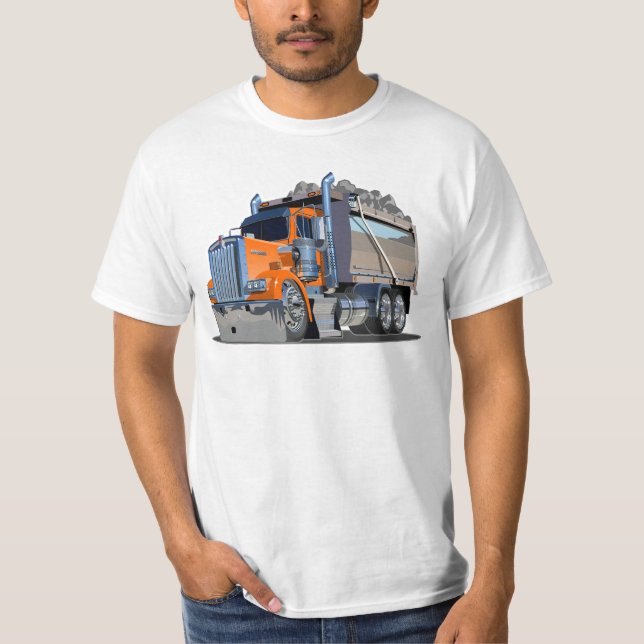 Cartoon cool dump truck T-Shirt (Front)