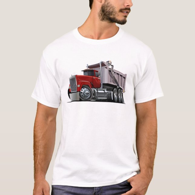 Cartoon cool dump truck T-Shirt (Front)