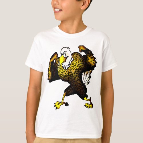 Cartoon Cool Looking Eagle T_Shirt