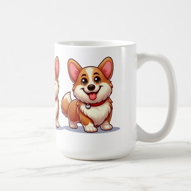 Cartoon Corgi Coffee Mug (Right)