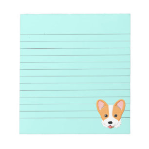 Cartoon Corgi Lined Notepad