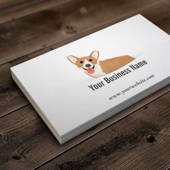 Cartoon Corgi Pet Business Card (Creator Uploaded)
