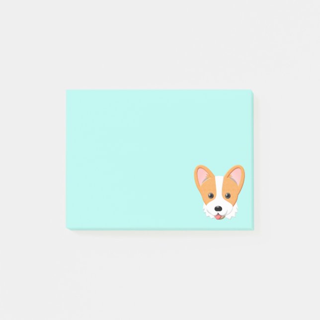 Cartoon Corgi Post-it Notes (Front)