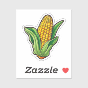 Cartoon corn sticker