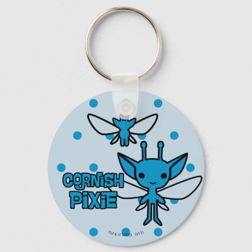 Cartoon Cornish Pixie Character Art Keychain