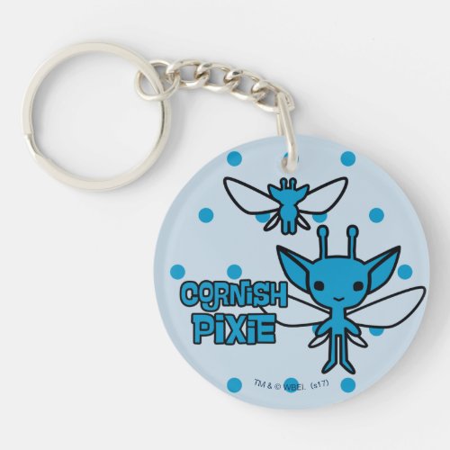 Cartoon Cornish Pixie Character Art Keychain