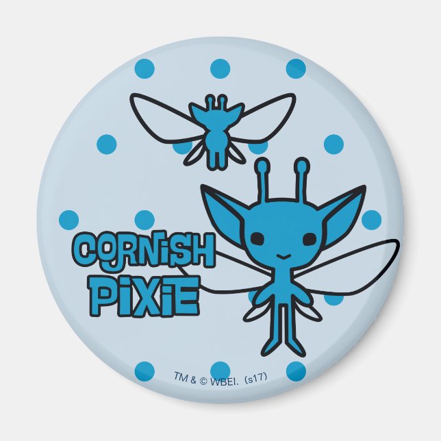 Cartoon Cornish Pixie Character Art Magnet (Front)