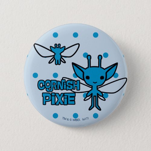 Cartoon Cornish Pixie Character Art Pinback Button