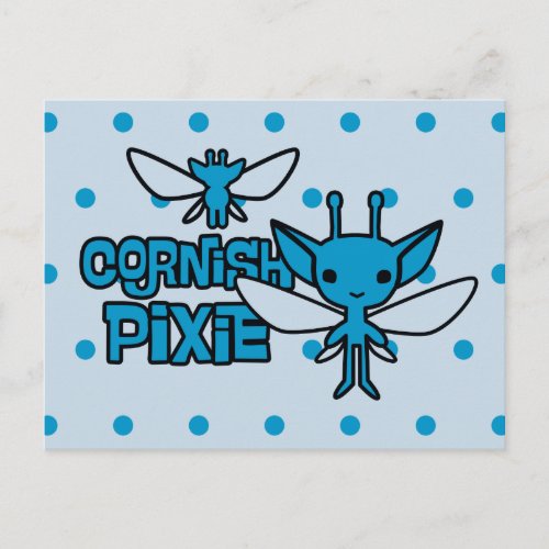 Cartoon Cornish Pixie Character Art Postcard