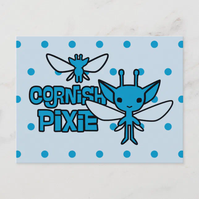 Cartoon Cornish Pixie Character Art Postcard | Zazzle