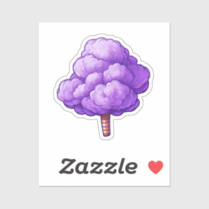Cartoon cotton candy sticker