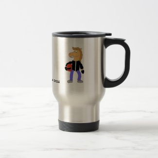 Cartoon Country Music Horse Travel Mug