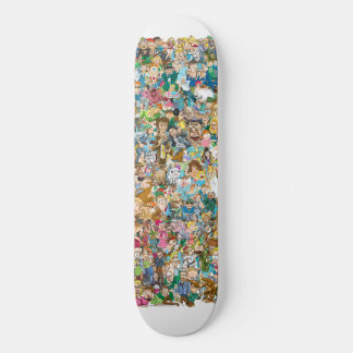 cartoon covered skater board