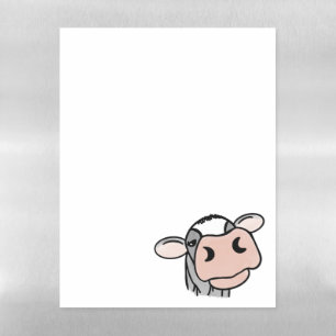 cartoon cow black white pink kiss gray farm animal magnetic dry erase sheet